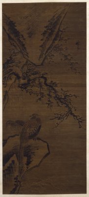 图片[1]-Lin Liang Snow View Double Pheasant Map Axis-China Archive